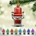 thumbnail image 2 of Custom Barber Ornament Barber Shop Barber Ornaments for Chirstmas Tree Personalized Barber Uniform Ornament Barber Chair Ornament Hair Salon Ornament Gift for Barber (barber1) - 3363 (Green), 2 of 7