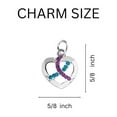 thumbnail image 2 of Crystal Teal & Purple Ribbon Silver Split Ring Key Chains, 2 of 2