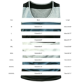 thumbnail image 3 of Multi Color Horizontal Stripe U Neck Muscle Tank Top Men Slim Shoulder Strap Breathable Sleeveless Tee for Fitness Outdoor Vacation Daily Looks Blue L, 3 of 4