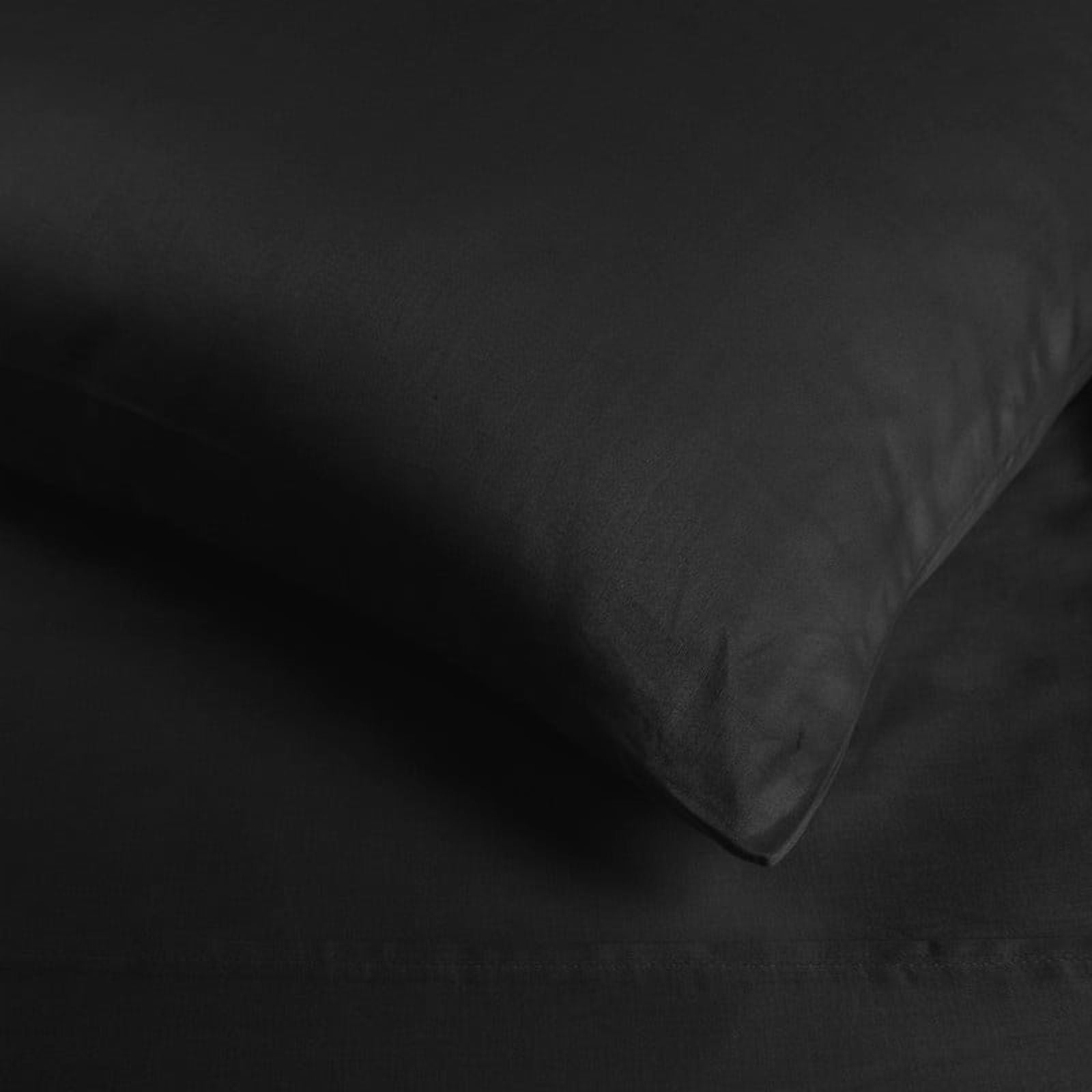 Superior Egyptian Cotton 400 TC Deep Pocket Sheet Set, Full, Black