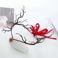 thumbnail image 6 of comerut Fairy Flower Crown Headband Adjustable Size Woodland Floral Circlet Women Girls Cosplay Halloween Wedding Photo Props, 6 of 7