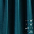 thumbnail image 4 of 3S Brother's Extra Long Solid Luxury Matte Velvet Soft Curtain Celestial Blue Single Panel Hanging Back Tap & Rod Pocket Home Décor 5-25 Feet Custom Made Curtains -Made in Turkey Each(52"x108"), 4 of 7