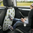 thumbnail image 5 of Cute Avocado Yoga Mats Back Seat Protectors, Car Seat Protector Vehicle Organizers Waterproof Cover Back Seat Cover for Kids with 3 Storage Pockets 2 Pack, 5 of 5