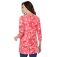 thumbnail image 2 of Woman Within Plus Size Perfect Printed Three-Quarter Sleeve Crewneck Tunic, 2 of 2