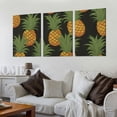 thumbnail image 2 of Shadudu Pineapples Green Leaves Triptych Set Modern Wall Decor Prints for Living Room Bedroom Office, 12x16 inches (3 Pieces) 12"x16"x3pcs, 2 of 6