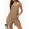 thumbnail image 3 of Fantaslook Jumpsuits for Women Casual Summer Rompers Sleeveless Loose Spaghetti Strap Shorts Overalls Jumpers with Pockets, 3 of 8