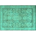thumbnail image 1 of Ahgly Company Indoor Rectangle Persian Turquoise Blue Traditional Area Rugs, 8' x 12', 1 of 4