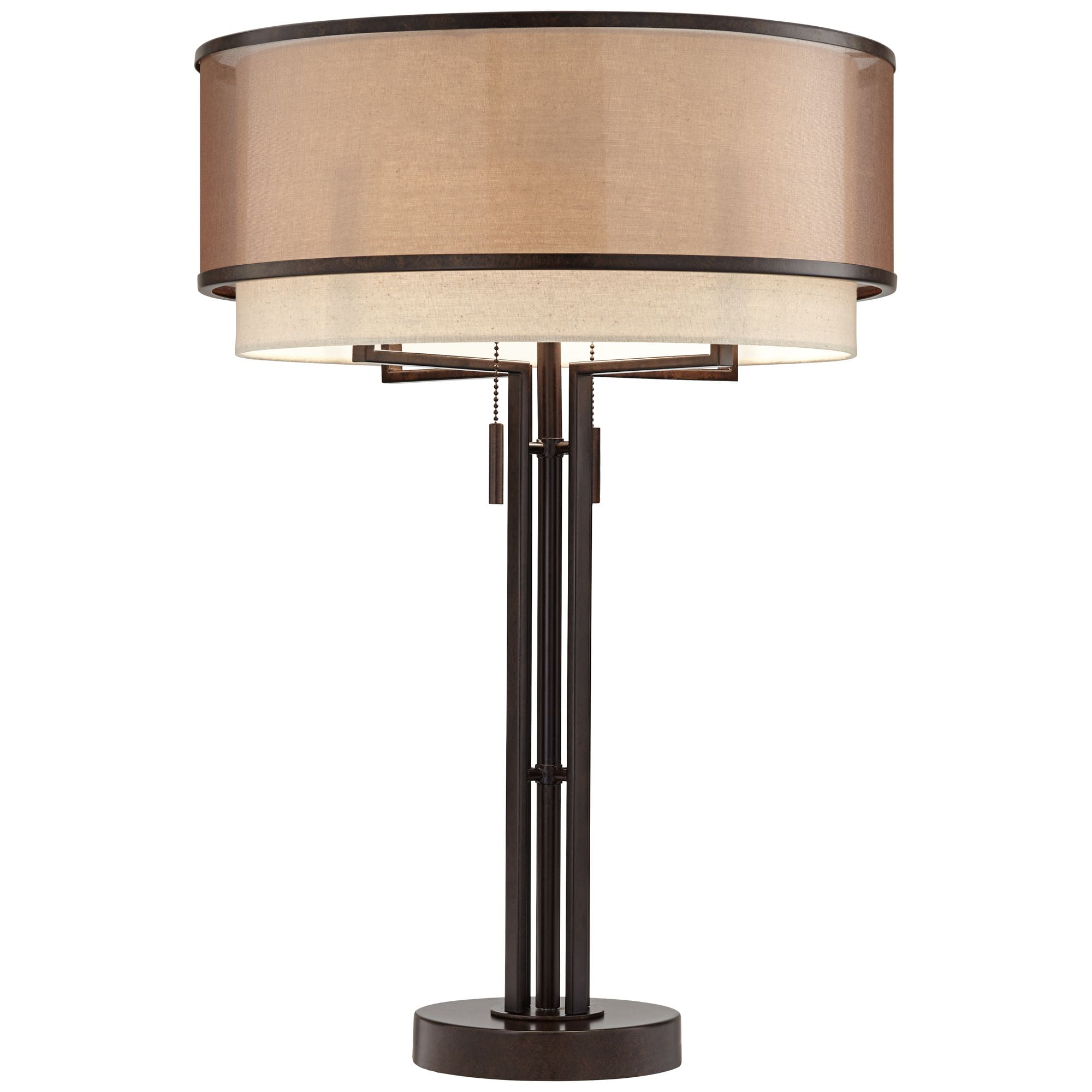 andes double shade industrial table lamp