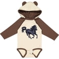 thumbnail image 3 of Inktastic Beautiful Galloping Black Horse Boys or Girls Long Sleeve Baby Bodysuit, 3 of 5