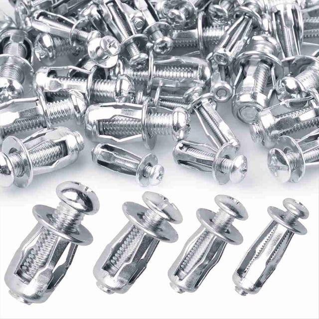 40 Piezas Tuercas Pétalo Tornillo Expansión, Tuercas M 4 M5 M6 M8, Tuerca Metal en Forma Pétalo para Placas Yeso Revestimiento Hierro Pared Hueca