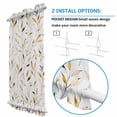 thumbnail image 3 of Yellow Brown Leaf Door Curtains for Door Window, French Sidelight Front Back Door Curtains With Tieback, Modern Botanical Foliage Plant Country Kitchen Rod Pocket Drapes Panel, 25"x72", 3 of 5