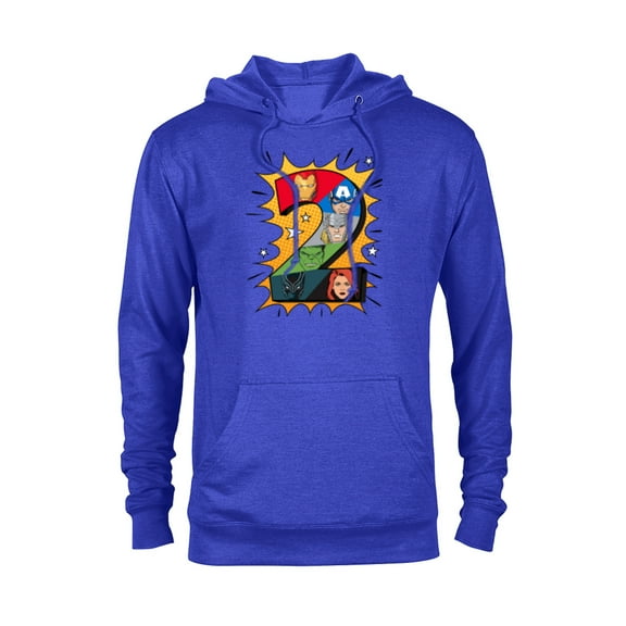Marvel Avengers Comic Super Heroes 2nd Birthday - Pullover Hoodie for Adults - Customized-Royal Heather