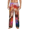 thumbnail image 2 of Goofa Oil Paintings of Elephants Printed Soft Pajama Pants for Men, Wide Leg Comfy Casual Lounge Yoga Pants-Medium, 2 of 9
