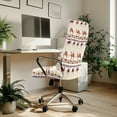 thumbnail image 3 of Xixirimido Aztec Tribe Camel Pattern Office Chair Covers Computer Universal Stretchable Chair Covers Desk Chair Armrest Covers High Back Slipcovers for Rotating Chairs, Large, 3 of 6