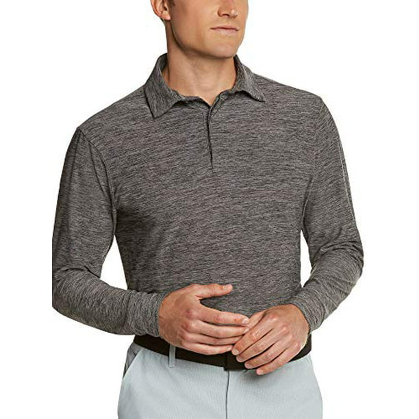 Men's Dry Fit Long Sleeve Golf Shirt - Quick Dry Polo Shirts - UPF 
