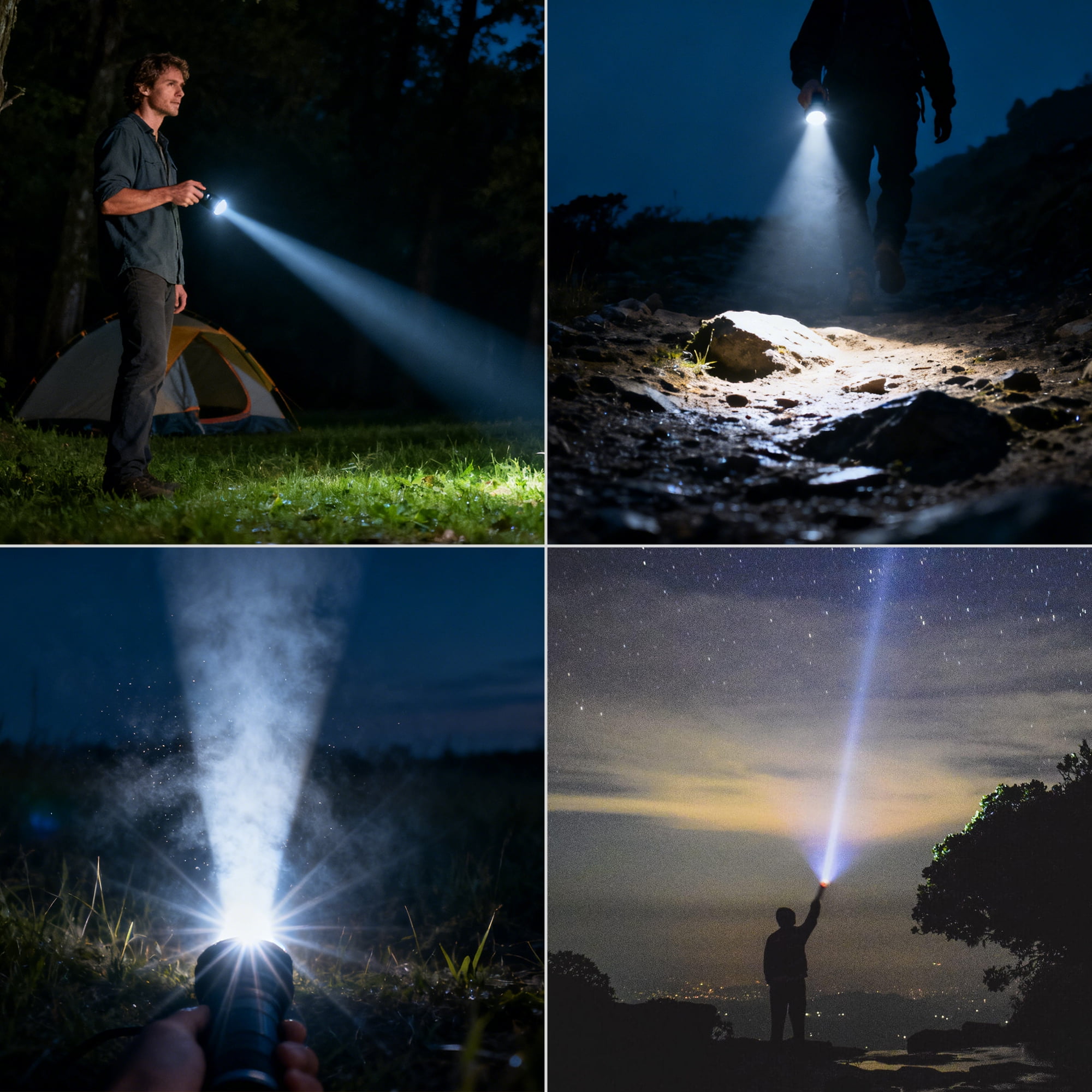 DAYBETTER High Lumen Flashlight Rechargeable, Super Bright LED Spotlight with Adjustable Modes & Focus, Zoomable, Waterproof, Essential Gear for Hiking Camping Backpacking