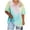 Mint Green, variant on ShiShine Womens Plus Size V Neck Tie Dye Print Half Sleeve T Shirt Side Split Loose Fit Soft Casual Basic Top Summer Shirts