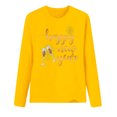 thumbnail image 4 of DPTALR T-shirt Imprimé Années Heureuses pour Femmes Manches Longues Blouse Décontractée, 4 of 8