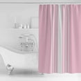 thumbnail image 4 of Pink White Stripe Shower Curtains for Bathroom Waterproof Fabric Bath Curtains Decor Bath Tub Curtain Modern Rustic Vertical Striped Decorative Shower Curtain Sets with 12 Hooks, 72x72 Inch, 4 of 6