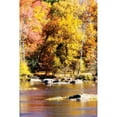 thumbnail image 3 of Hausenflock, Alan 13x18 Black Modern Framed Museum Art Print Titled - Autumn on the River II, 3 of 5