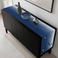 thumbnail image 5 of Navy Blue Ombre Table Runner 48 Inches Long, Black Hockey Sticks Minimalist Style Kitchen Coffee Dining Table Decoration for Home Party Birthday Wedding Home Decor 13x48 Inches, 5 of 8