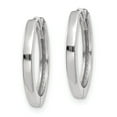 thumbnail image 2 of Real 14kt White Gold Round Hinged Earrings; for Adults and Teens; for Women and Men, 2 of 4