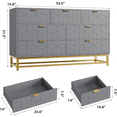 thumbnail image 2 of 7 Drawer Dresser for Bedroom Wood Dresser Chest Organizer with Metal Legs&Metal Handle Modern Nightstand for Bedroom, Living Room, Hallway, 2 of 6