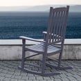 thumbnail image 3 of Northbeam Solid Acacia Hardwood Outdoor Patio Slatted Back Rocking Chair, Grey, 3 of 8