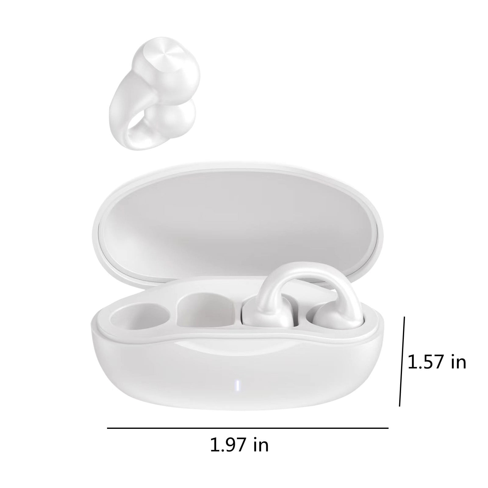 Weloille Earring Wireless Earbuds Bluetooth 5.3 Long Duration Playback Open Ear Headphones For Men,Women,and Kids-Black