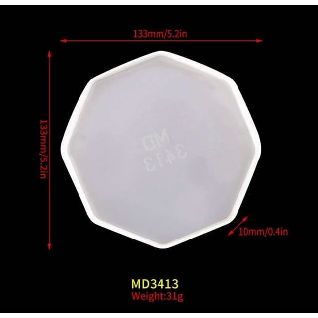 Molde de silicona para posavasos geométricos creativos