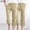 Khaki, variant on Kmdttou 2PC Fashion Womens Casual Solid Color Elastic Loose Pants Straight Wide Leg Trousers With Pocket