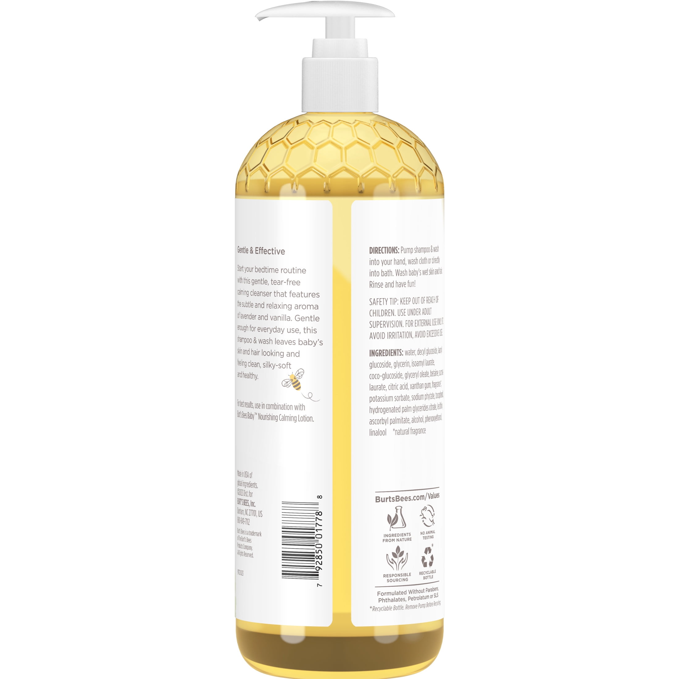 Burt's Bees Baby Calming Nighttime Shampoo, Tear-Free Lavender