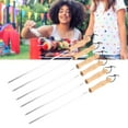 thumbnail image 1 of 6 Brochetas De Barbacoa De Kebab De Acero Inoxidable De 40 Cm, DE, Juego De Barbacoa Para Acampar Al Aire Libre Con Puntas Microinclinadas De Fácil Inserción Actividades, 1 of 7