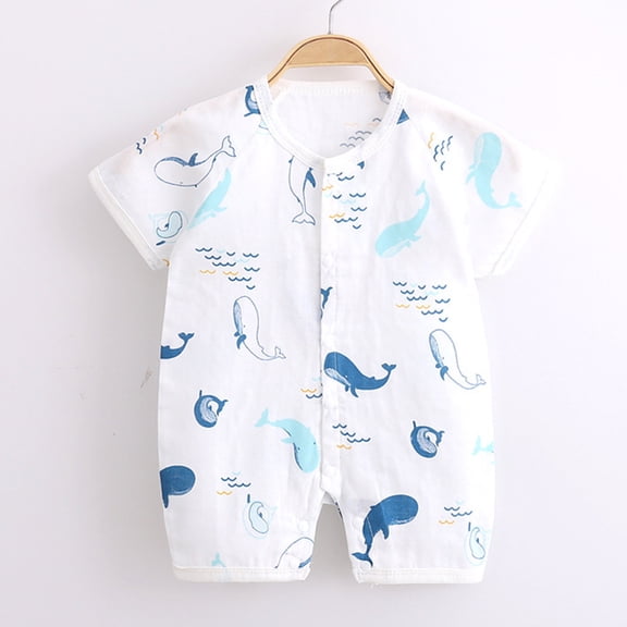 Gubotare Baby Boy Cowboys Cute Boys and Girls Universal Long Sleeve Onesie,Blue 6-9 Months