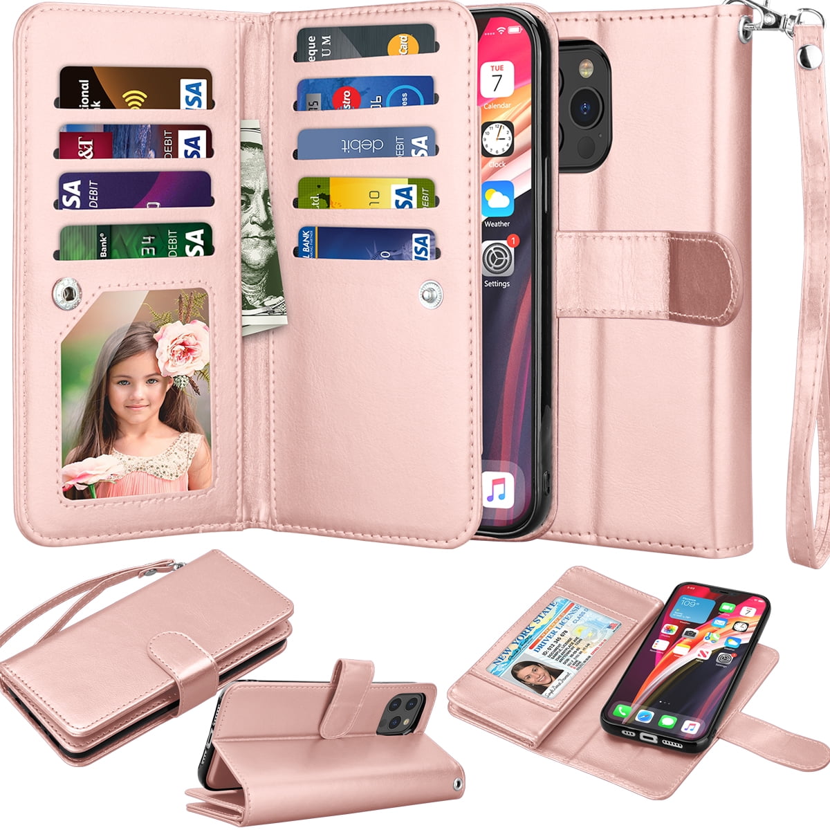 iPhone Xs Max Flip Case Cover for iPhone Xs Max Leather Extra-Durable Business Kickstand Card Holders Cell Phone case with Free Waterproof-Bag Delicate 