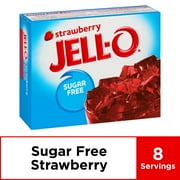 (4 pack) (4 Pack) Jell-O Strawberry Sugar-Free Gelatin, 0.6 oz Box