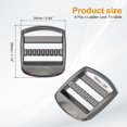 thumbnail image 2 of Uxcell Ladder Lock Buckle Slide Zinc Alloy Adjustable Webbing Strap Release Buckles 3/4", Black-Gray, 8 Pack, 2 of 6