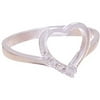 Crystal Swarovski 18kt White Gold-Plated Sterling Silver Kids' Heart Ring