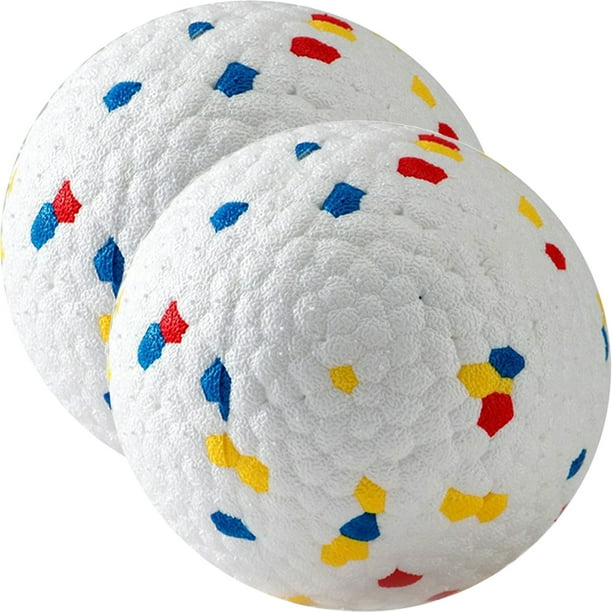 KAKOWELY 2 pelotas saltarinas para perros, pelotas de dentición para cachorros, pelotas para perros de interior y exterior, juguetes resistentes a las mordeduras para cachorros.