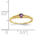 thumbnail image 2 of 14K Yellow Gold Madi K 3mm Amethyst Birthstone Baby Ring, 2 of 2