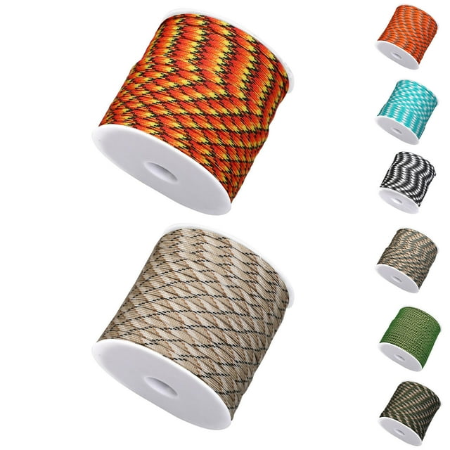 LJNYFDC Corde à Linge Tressée Non Cassable Bonne Robustesse Haute Résistance 7 Noyaux Randonnée Camping Bracelet de Survie Cordon 50m Fourniture Extérieure 1 Rouleau
