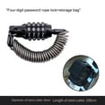 thumbnail image 2 of Bicycle lock cable retractable cable lock suitable for motorcycle helmet lock, 2 of 8