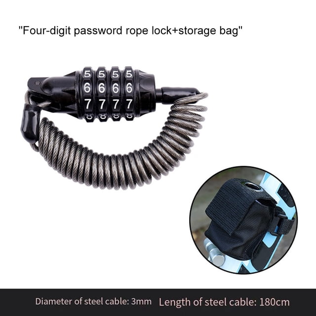 Câble Antivol Rétractable pour Casque de Moto