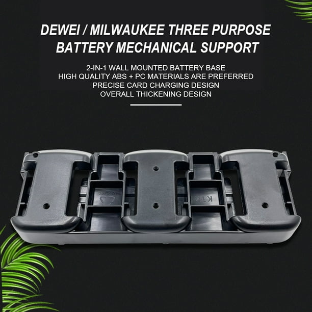 Support de Rangement Mural en Plastique à 3 Fentes pour Remplacement  d'Accessoire d'Outil Électrique Amovible pour Milwaukee M18 18V 1.5Ah 