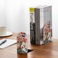 thumbnail image 5 of Pofeuu Butterflies And Flowers Painting Print Large Bookend Hold Heavy Books- Wood Bookends for Heavy Books Heavy Duty Book Ends Wood Bookends for Office Desk Non-Skid, 5 of 7