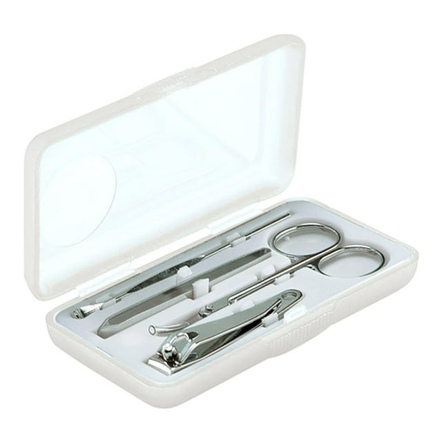 Set de manicure con estuche plástico-Funky rosa 10 x 5.3
