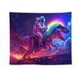 thumbnail image 1 of Tapiz de pared con dinosaurios astronautas fluorescentes, 150 x 150 cm, 1 of 1