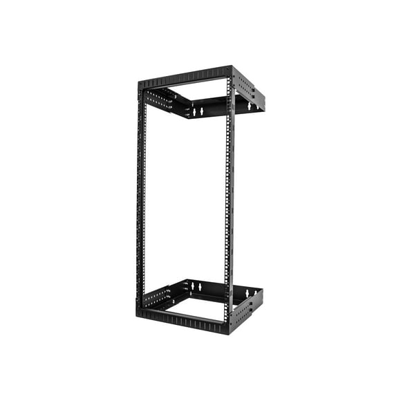 StarTech.com 24U 19" Wall Mount Network Rack - Adjustable Depth 12-20" 2 Post Open Frame Server Room Rack, AV/Data/ IT Communication/Computer Equipment/Switch, Cage Nuts & Screws (RACK-24U-20-WALL-OA)