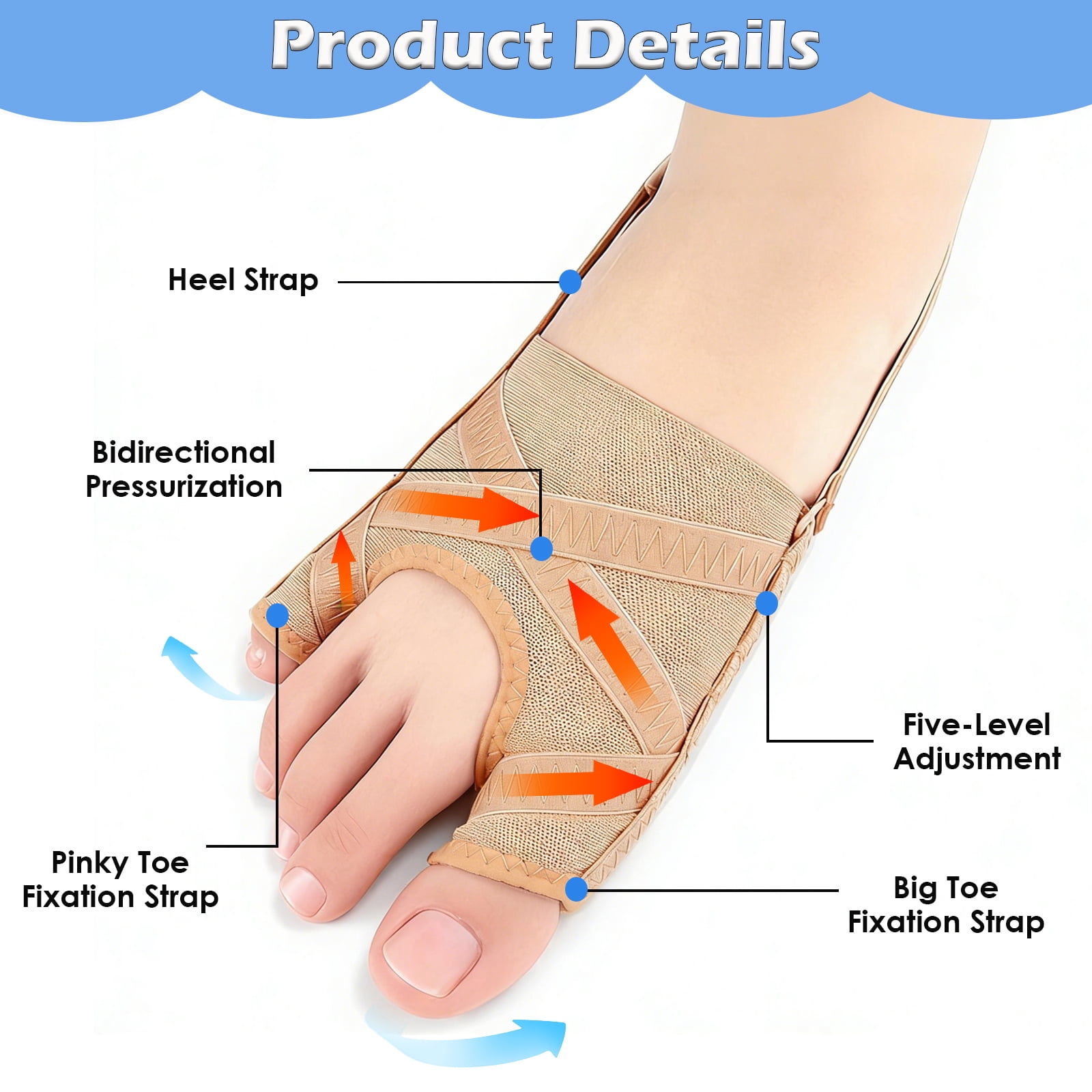 Adjustable Bunion Corrector for Women and Men, Toe Straightener – picture 9