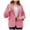 #124-Pink, variant on Women's Solid Color Long-Sleeved Lapel Double-Button Design Pocket Slim Office Suit Jacket